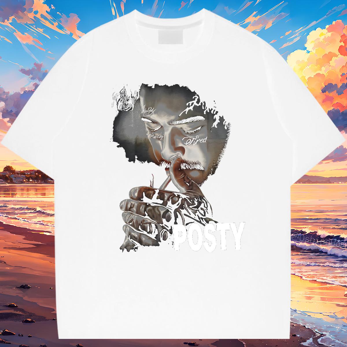 Wholesale T-Shirts ZCY-240626001 100% Cotton 230g Street Wear Round Neck Short Sleeve Mens Tshirts Stylist Cartoon Printing S-4XL Top Tees