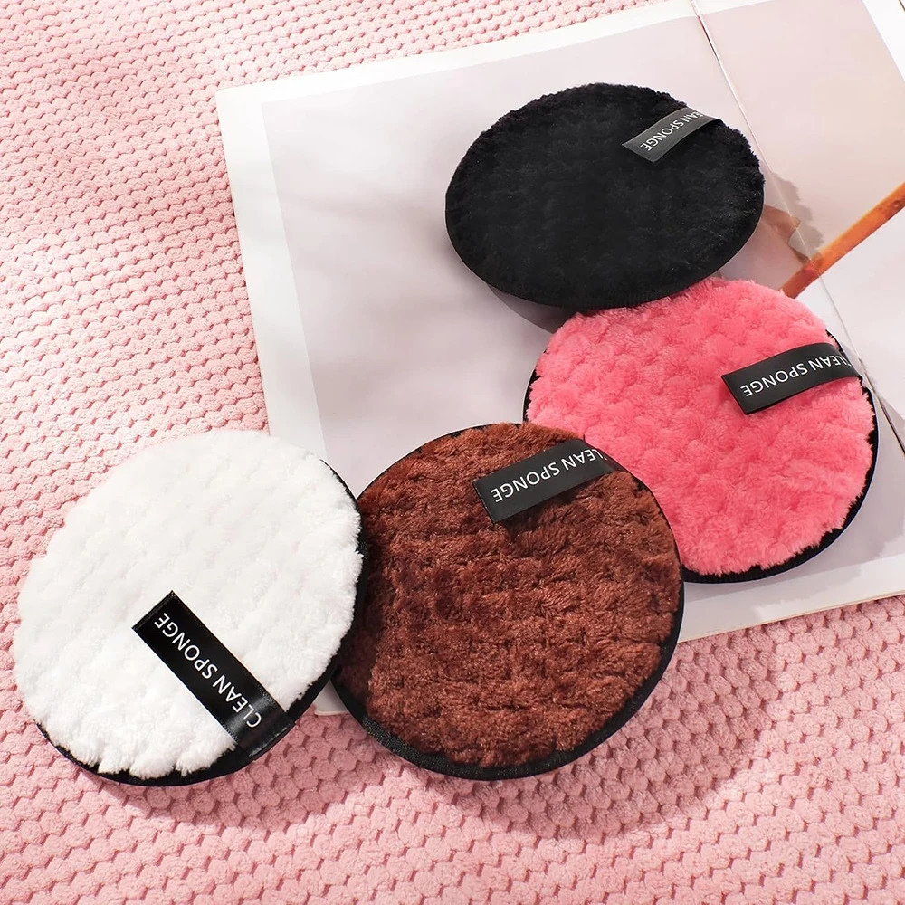 4 packs of makeup r powder puffs easy to wash face reusable makeup r cleaning tools 240715