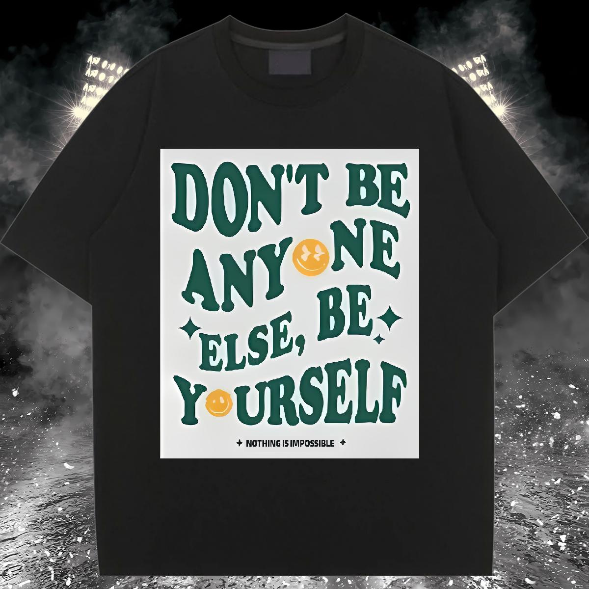 New Women T Shirts Short sleeve Cotton Soft nothing is impossible 230g 100% Cotton Casual Unisex Tshirts White Plus Size Wholesale Tops Tees