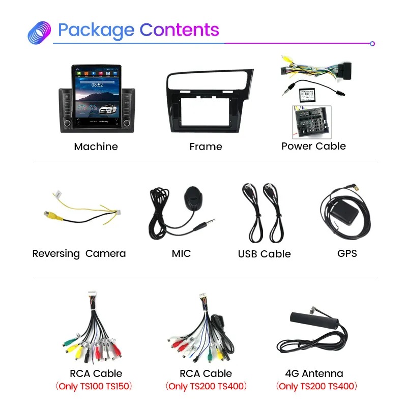 Car Video Video Player 2din Android 13 for Volkswagen VW Golf 7 2013-2017 Tesla Style Radio Multimedia Auto GPS Carplay Stereo