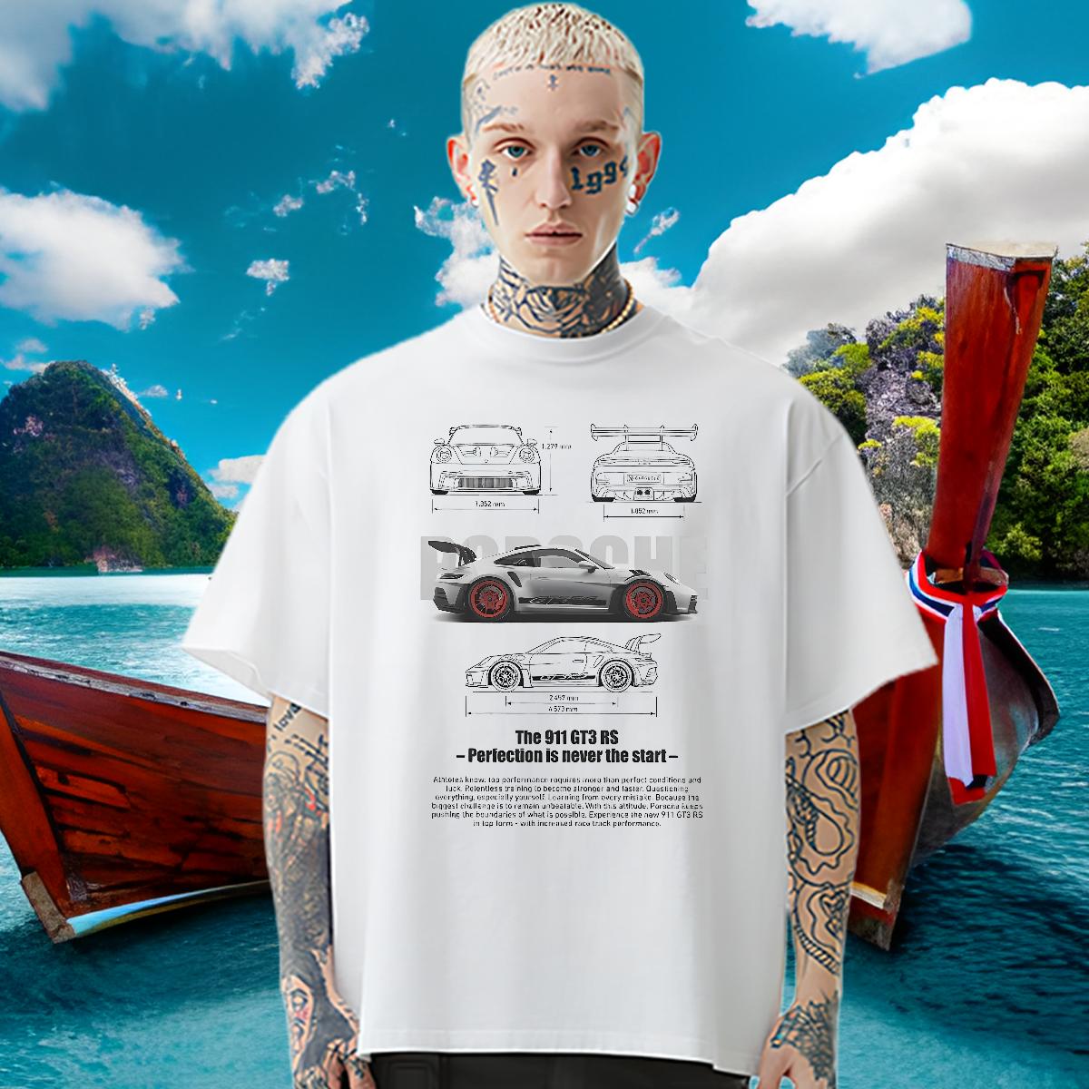 Designer T-Shirts fashion 230g 100% Cotton Graphic Tshirts Outdoor Breathable Short Sleeve Soft Tees Shirts