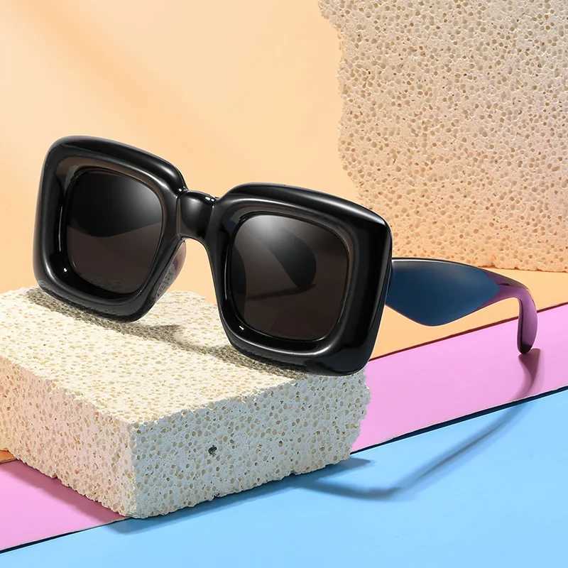 Sunglasses New Childrens Hip Hop Bubble Funny Square Thick Frame Baby Glasses For Boys And Girls Going Out Sun Protection Sunglasses