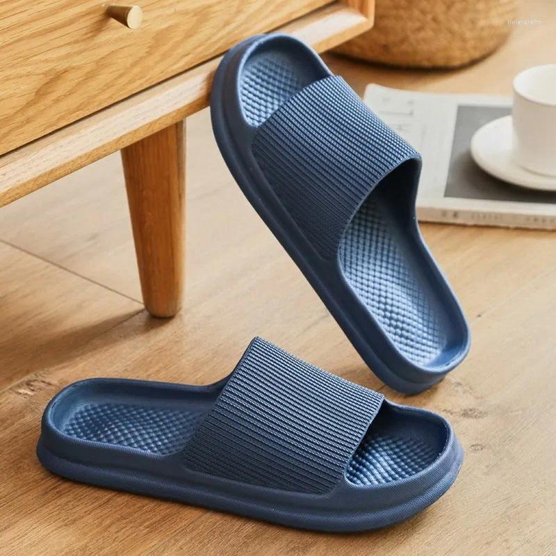 Slippers Summer Shoes Men Women Slides Home Indoor Thick Platform Bathroom Sandals Ladies Slide For
