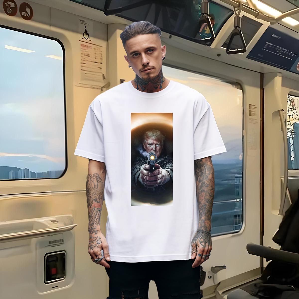 Factory Direct T-Shirts for Men Fight 230g 100% Cotton Skull Summer Casual Mens Tshirts Cotton Breathable Loose Fit