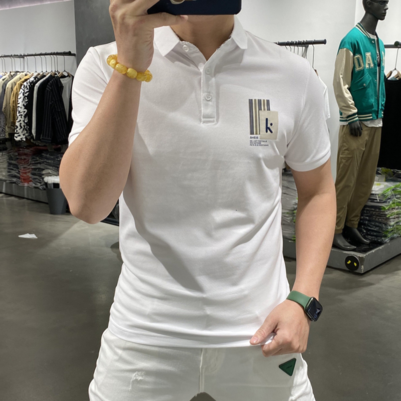 Men's polo shirt summer haute couture Paul half trendy brand loose collar short sleeved t-shirt minimalist