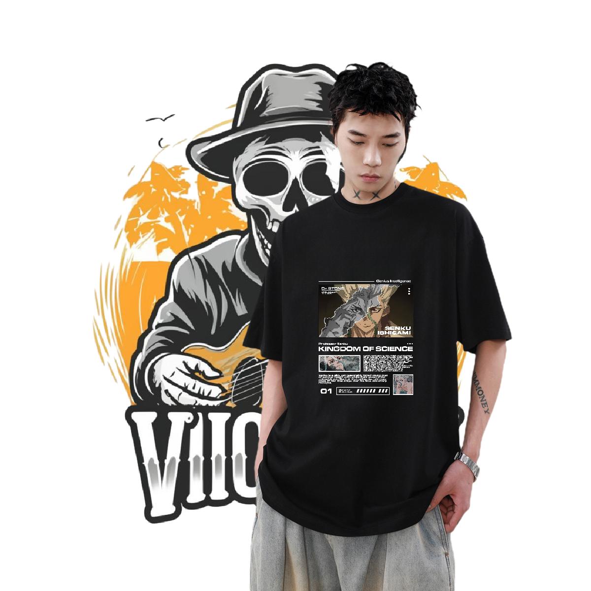 Fashion Casual Man T Shirts Custom Cartoon Couples T Shirts Street Cotton Breathable High Quality Polos