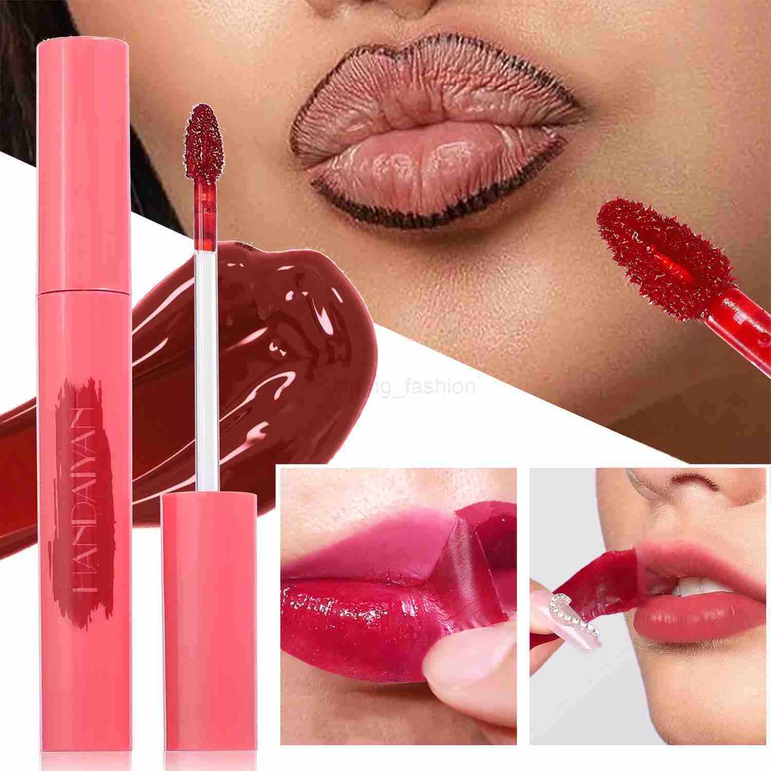 Peel-Off Tattoo Mask Lip Gloss Lip Liner Waterproof Long Lasting Matte Lip Tint Red Brown Contour Tear-off Lips Stain CosmeticCL240716