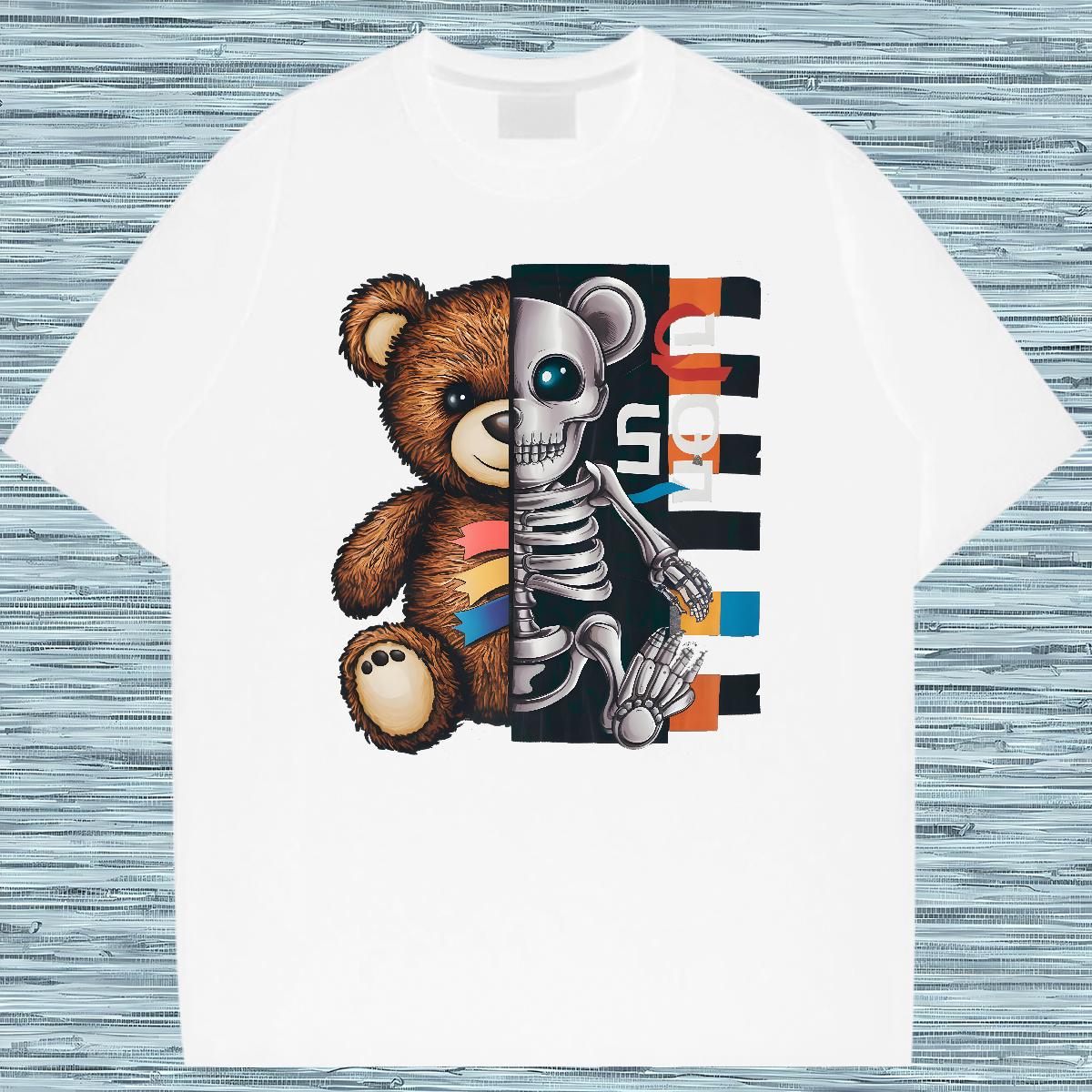 Brand T Shirt For Man bear 230g Cotton Casual Crew Neck Cotton Men Clothes T-Shirt Custom Oversized Tops