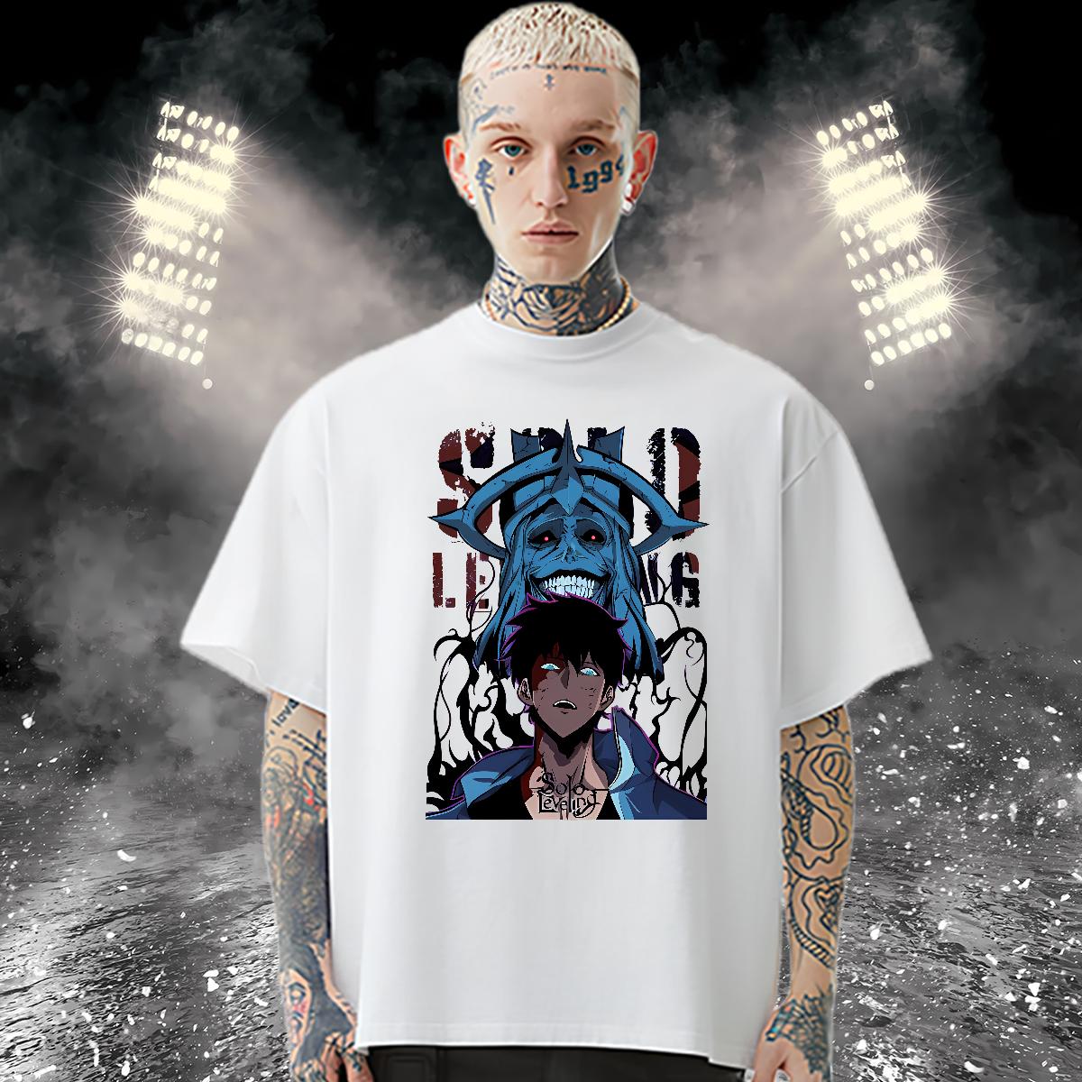 Loose Tshirt for Man Woman fashion 230g 100% Cotton Short Sleeve Cotton O-Neck Hip Hop Street T shirt Graphic DIY Customized Tops Tees