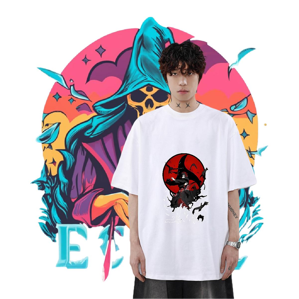 2024 Summer T-Shirts Oversized S-3XL Anime Printing Street Tshirt for Man Woman Round Neck Short Sleeve Loose Fit