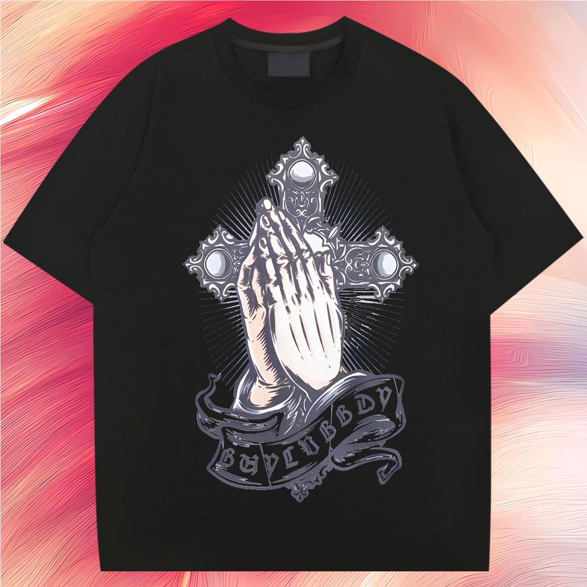 High Quality Man T Shirts CY240709131-PR 230g 100% Cotton Street wear Hip Hop Short sleeve Cotton Soft Men Tops Tees Factory Direct DIY Printed Polos