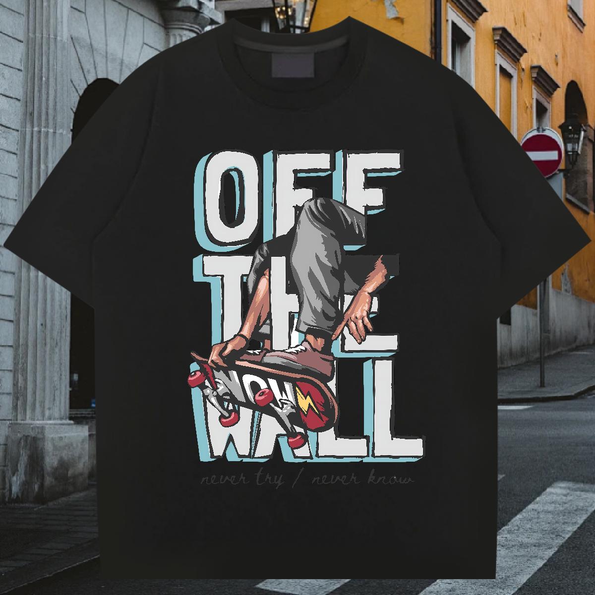 2024 DIY T shirt Graffiti Art 100% Cotton 230g Plus Size Custom Men Tops Tees Daily Outfit Cotton Breathable Short Sleeve Wholesale Tees Shirts