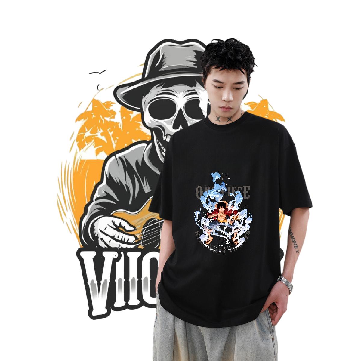 Customized Men T Shirts Black Oversized Men Tops Tees Casual Daily Wear Breathable Short Sleeve Loose Fit Clothings