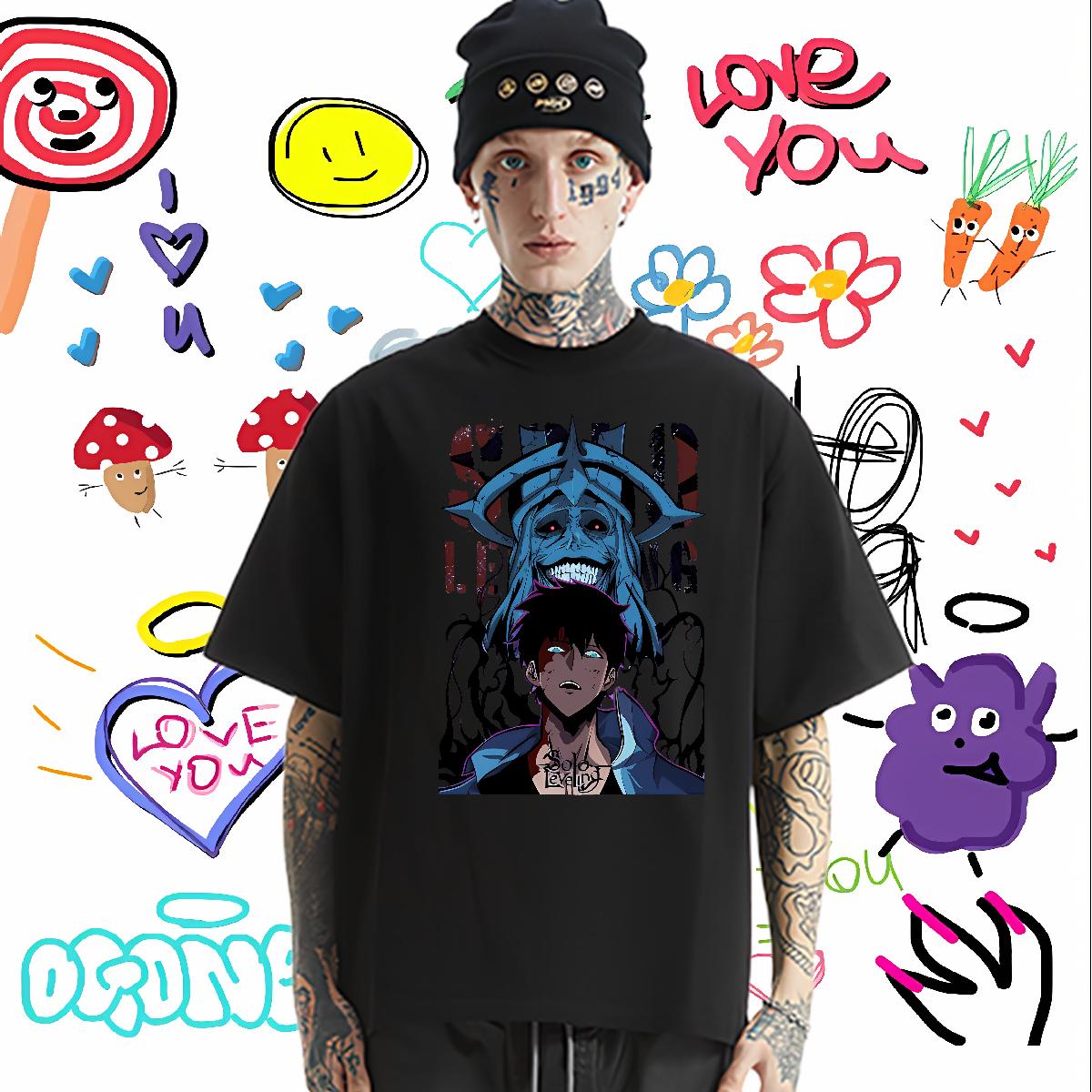 Fashion Man T Shirts fashion 230g Cotton DIY Printed Daily Outfit Men Tshirts Cotton Breathable Soft Designer