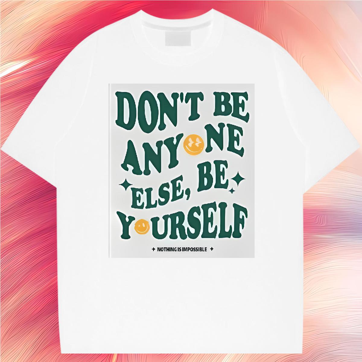 Comfortable Men Clothes T-Shirt nothing is impossible 100% Cotton 230g Round Neck Short Sleeve Casual Beach T shirt DIY Anime New Polos