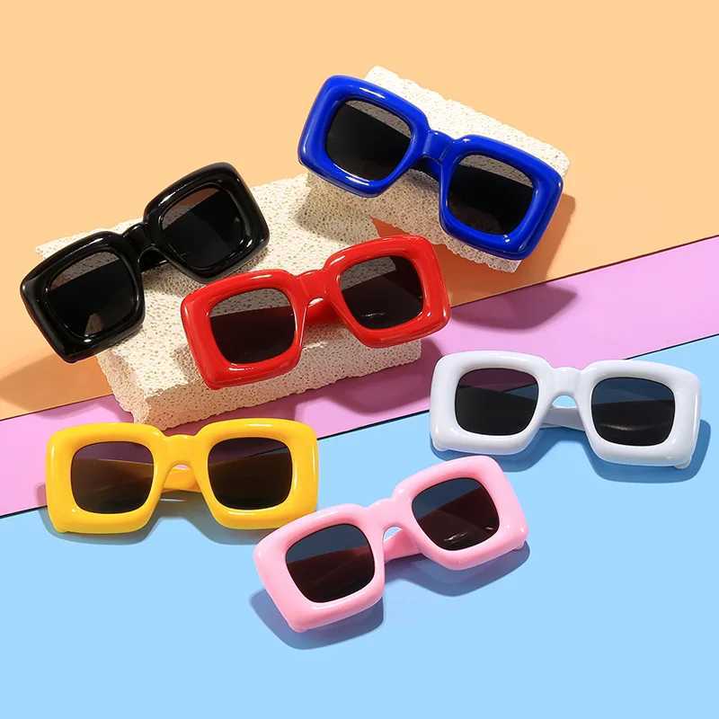 Sunglasses New Childrens Hip Hop Bubble Funny Square Thick Frame Baby Glasses For Boys And Girls Going Out Sun Protection Sunglasses