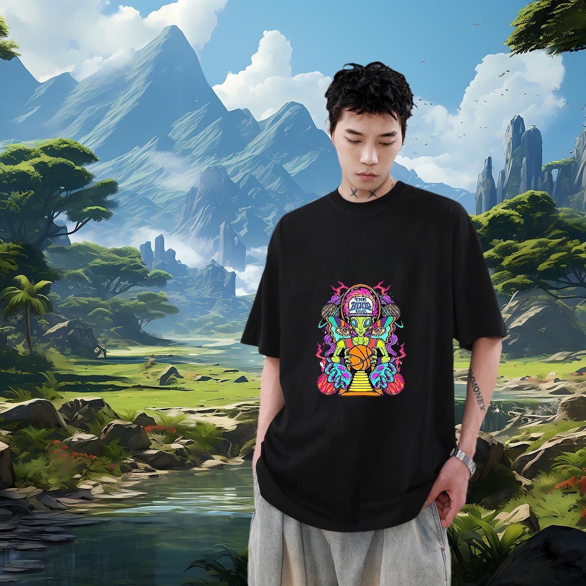 Popular Mens Tshirts Breathable Short Sleeve Hip Hop Street T shirt Customized Designer Fashion Wear