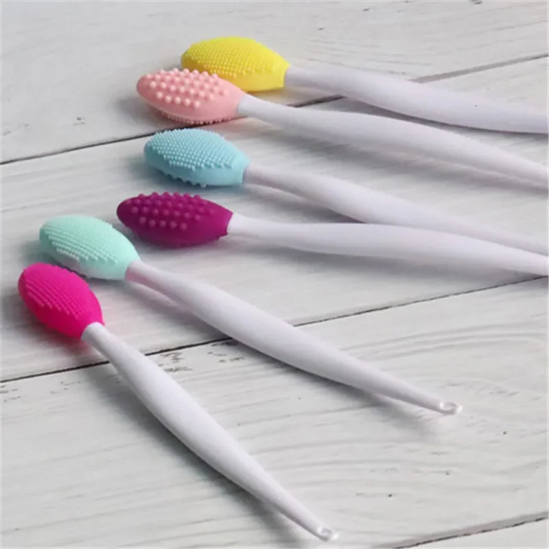 5-color silicone multifunctional face brush exfoliating blackhead cleaning brush lip cleaning tool professional beauty tool 240715