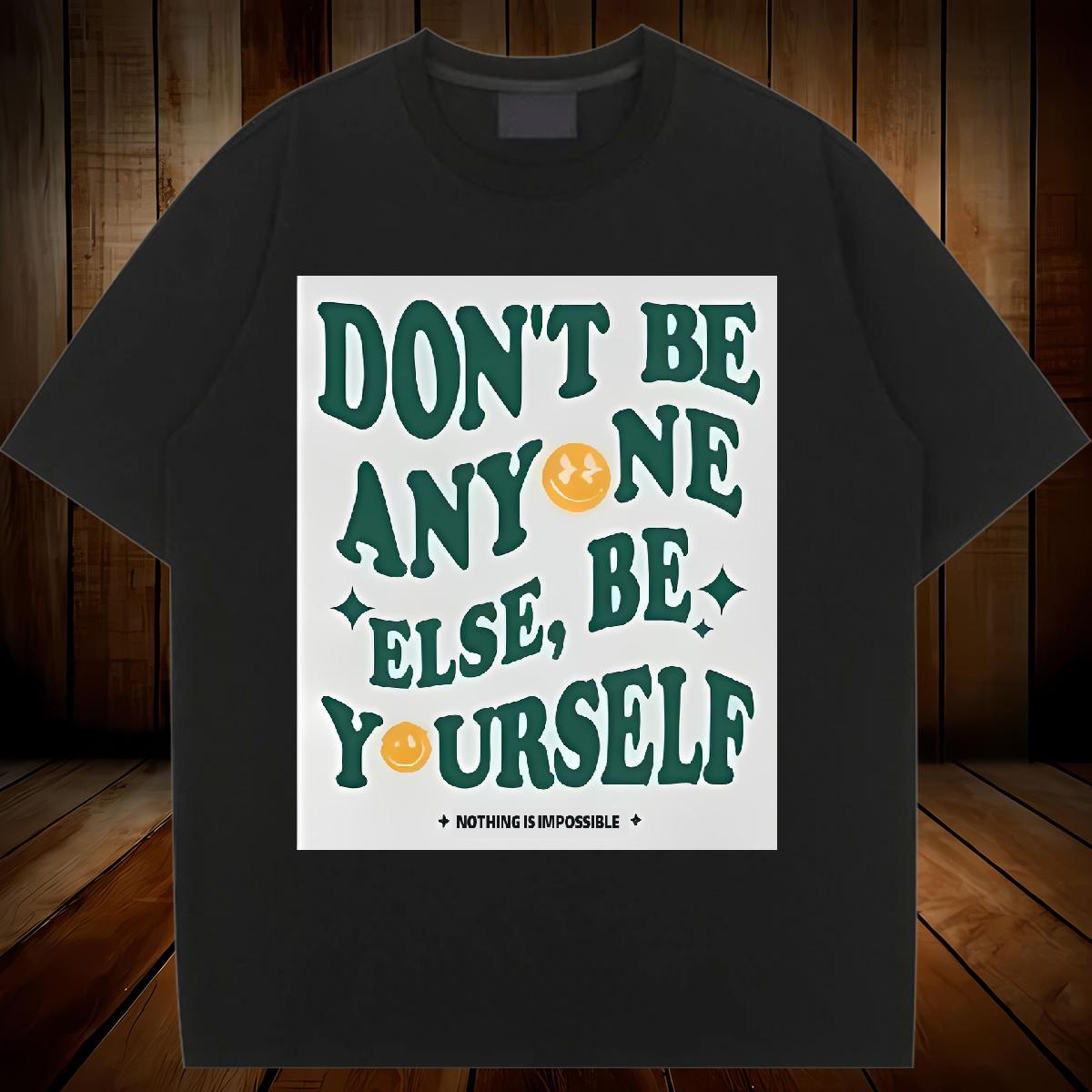 Fashion Woman T Shirts Cotton Comfortable nothing is impossible 230g Cotton Casual Beach Woman Tshirt DIY Logo Soft Clothings