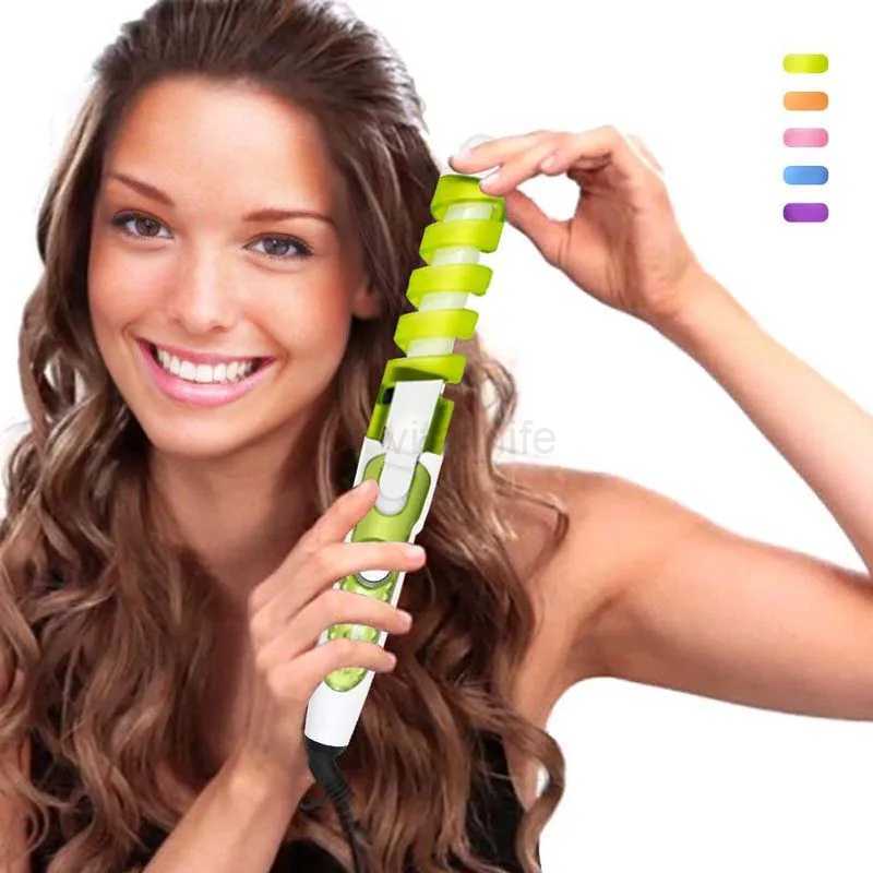 Interchangeable Hair Styling Tools Rotating Ceramic Automatic Hair Curler Straightener Brush Hair CurlerCL240716
