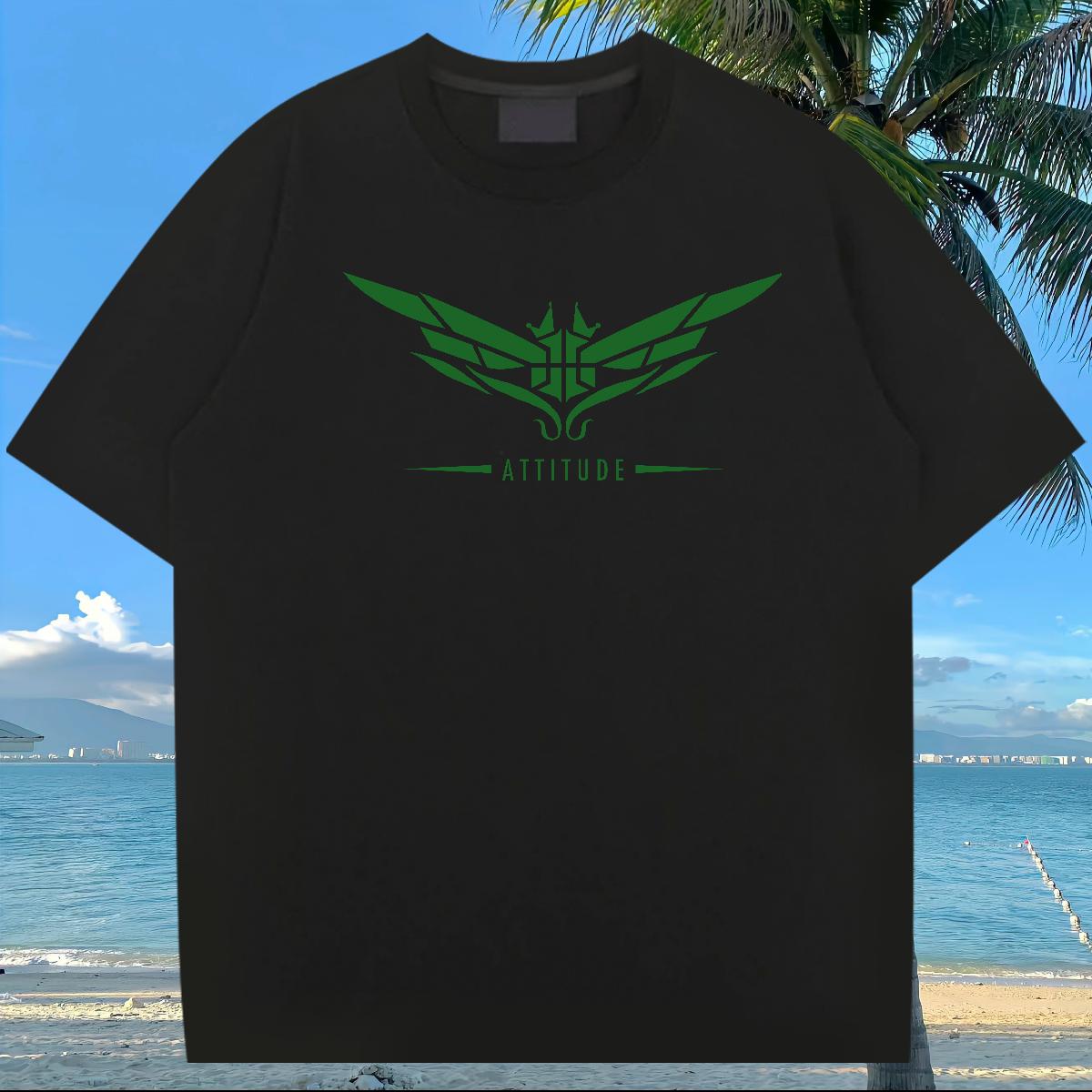 Fashion New T-Shirts for Men Wing 230g Cotton Custom Anime Tshirt for Man Woman Beach Crew Neck Cotton Breathable Cool Tees Shirts