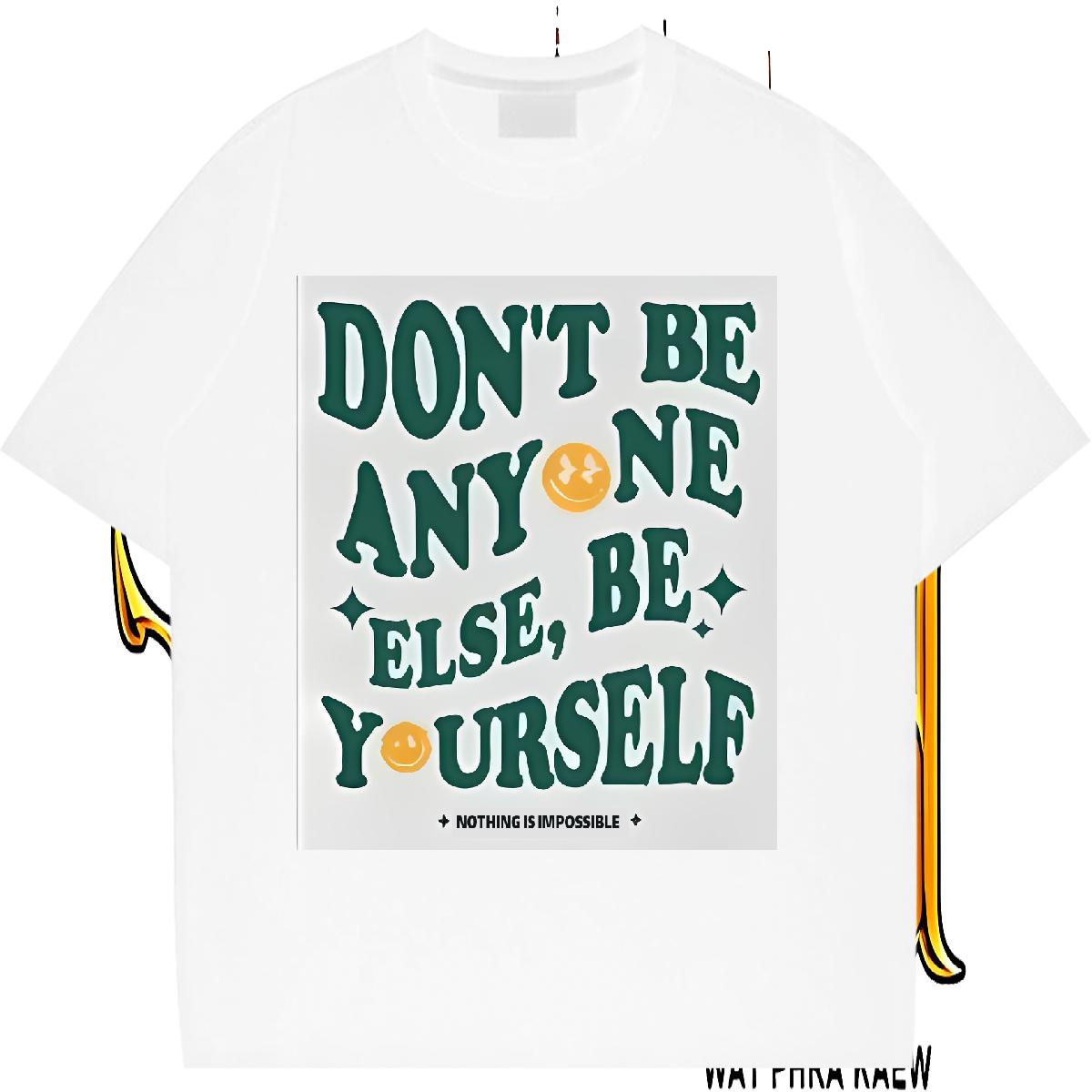 New T shirt Cotton Breathable Short Sleeve nothing is impossible 230g Cotton Outdoor Women Tees Customized Loose fit Polos