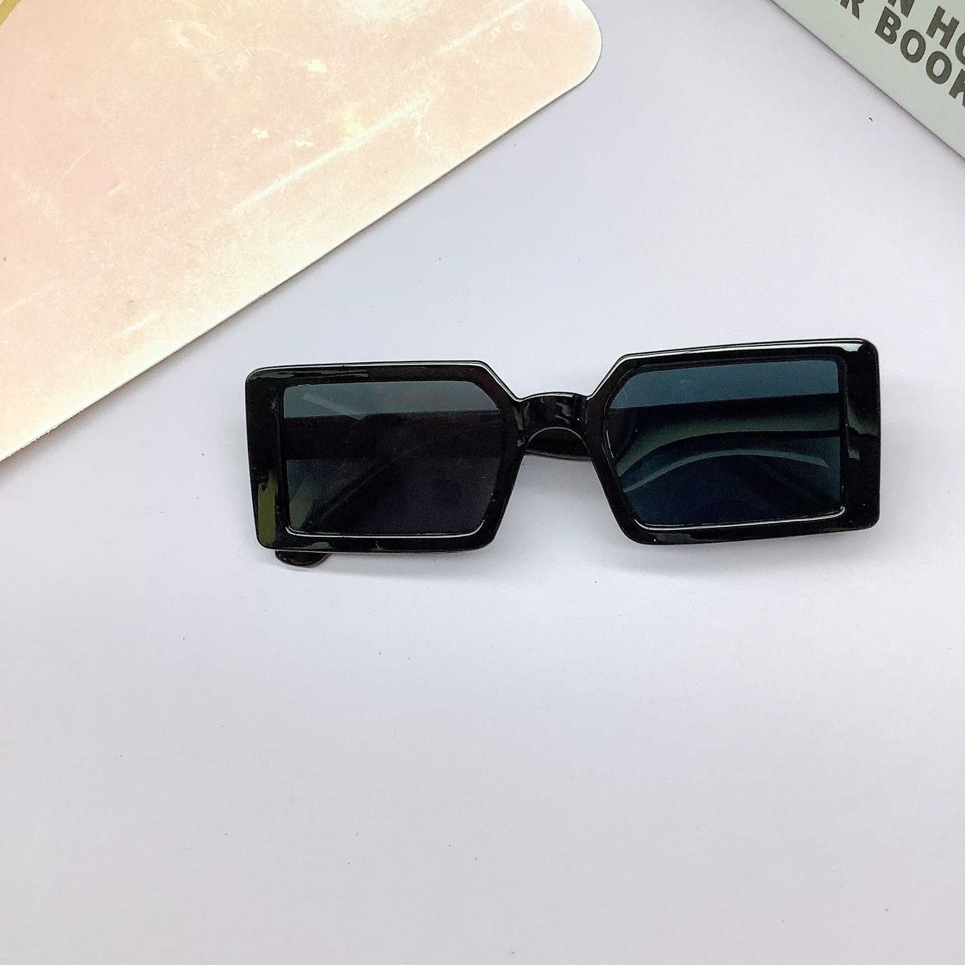 Sunglasses New fashion box childrens sunglasses baby sun protection sunglasses hot sale boys and girls photo glasses