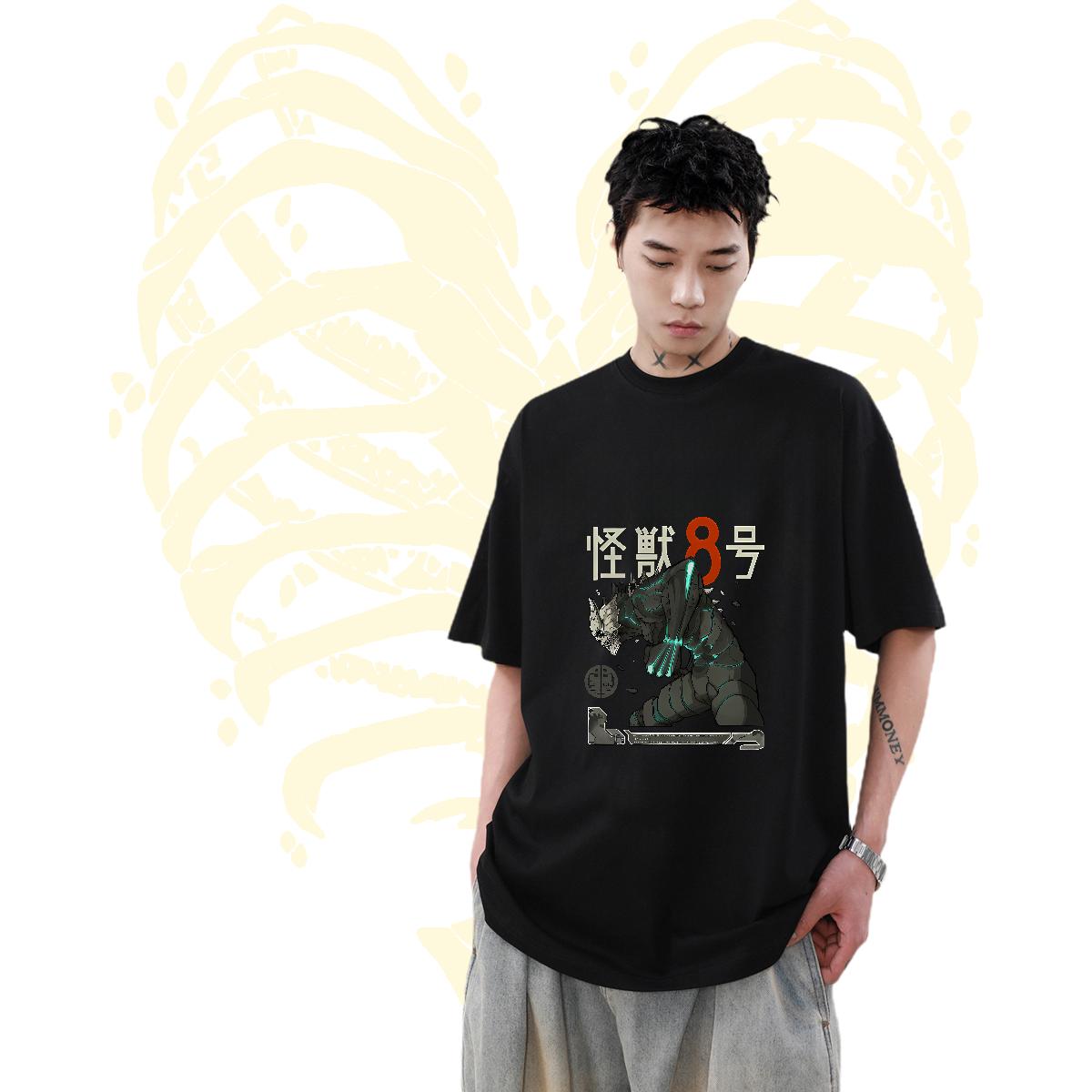 Loose T Shirt For Man High Street Hip Hop Crew Neck Cotton Breathable Men Tshirts 2024 Anime Print Tee Shirt