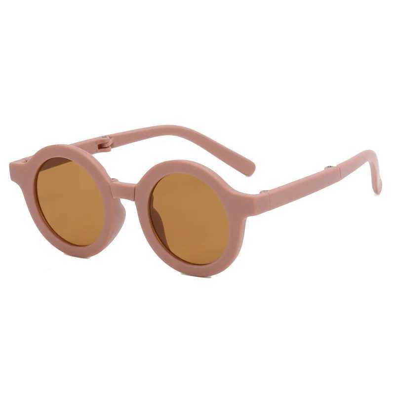 Sunglasses New Fashionable Childrens Cute Baby SunglassesUV400 Foldable Portable Sunshade Sunscreen And UV Resistant Glasses