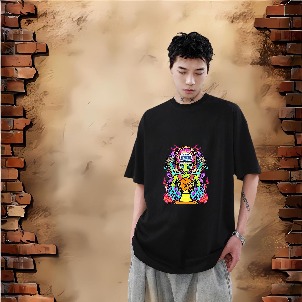 Classic Mens T Shirts Oversized S-3XL Tshirts Daily Outfit 180g Cotton Loose Fit Top Tees