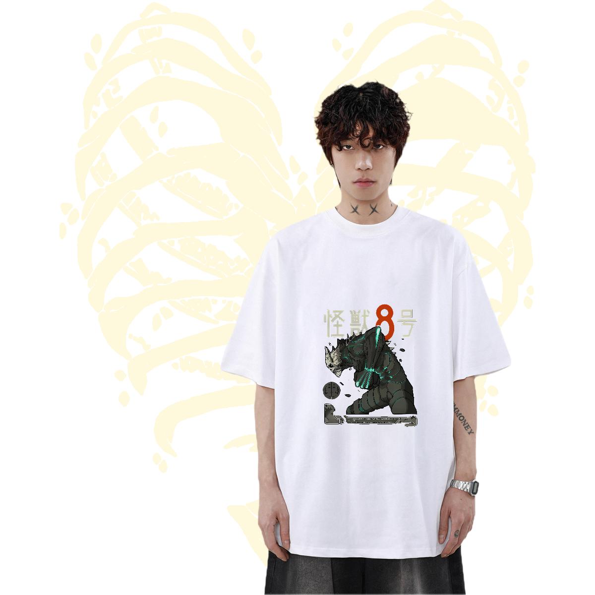 Loose T Shirt For Man High Street Hip Hop Crew Neck Cotton Breathable Men Tshirts 2024 Anime Print Tee Shirt