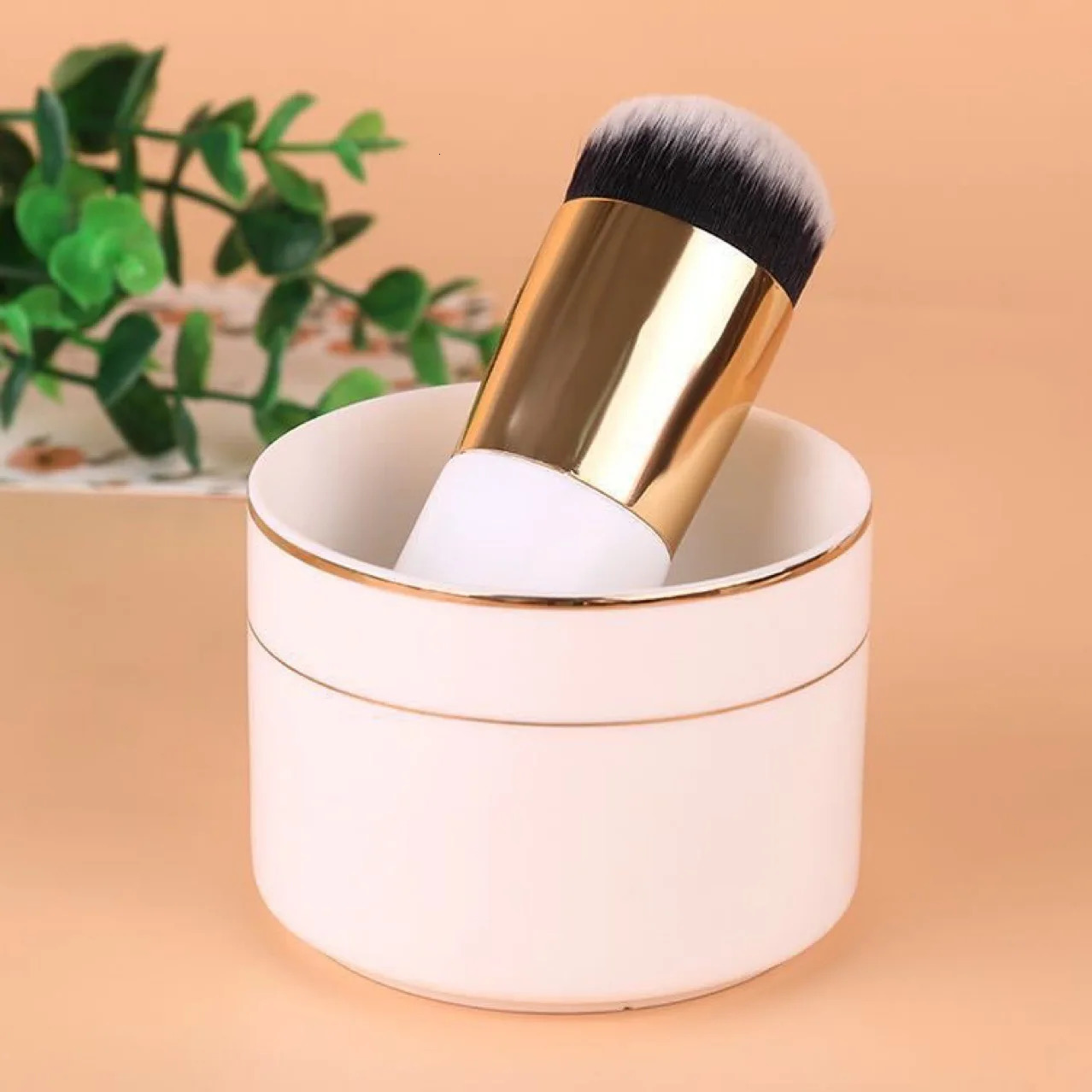 chubby dock foundation brush flat cream makeup brush professional makeup brush 240715