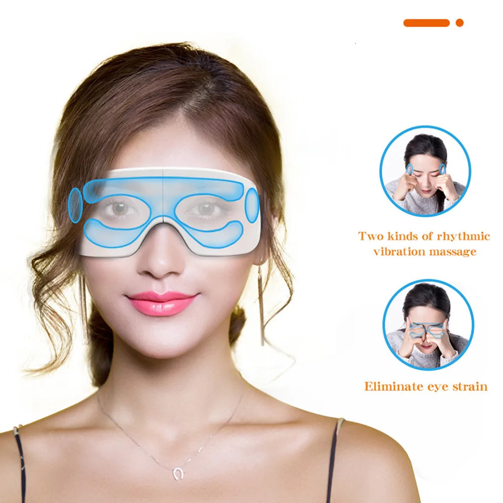 Electric Eye Massager Compress Vibration Massage Bluetooth Music Relief Stress Fatigue Relax Foldable Eye Care Smart Glasses 240712