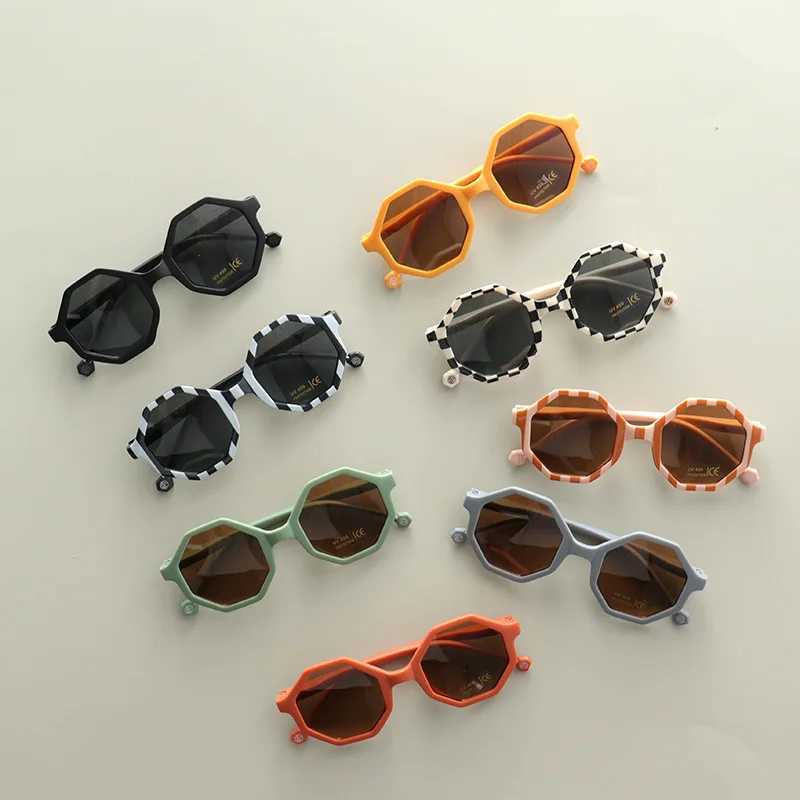 Sunglasses Childrens glasses Summer sunglasses Dark glasses Baby glasses Polygonal frame glasses
