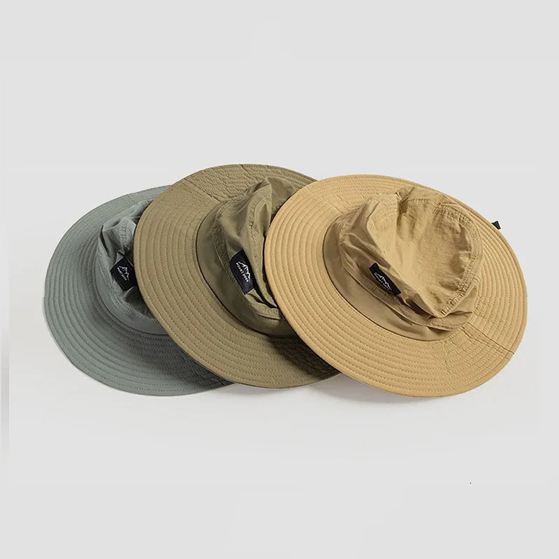 Sun-Proof Fishing Hat Male Camping Mountaineering Couple Bucket Hat Female Japanese Style Alphabet Embroidered Busket Hat 240713