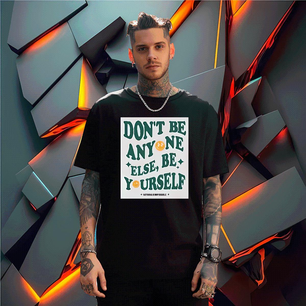 Designer Tshirt for Man Woman be yourself 230g 100% Cotton Cotton O Neck Short Sleeves Sport T shirt Skull Custom Clothes