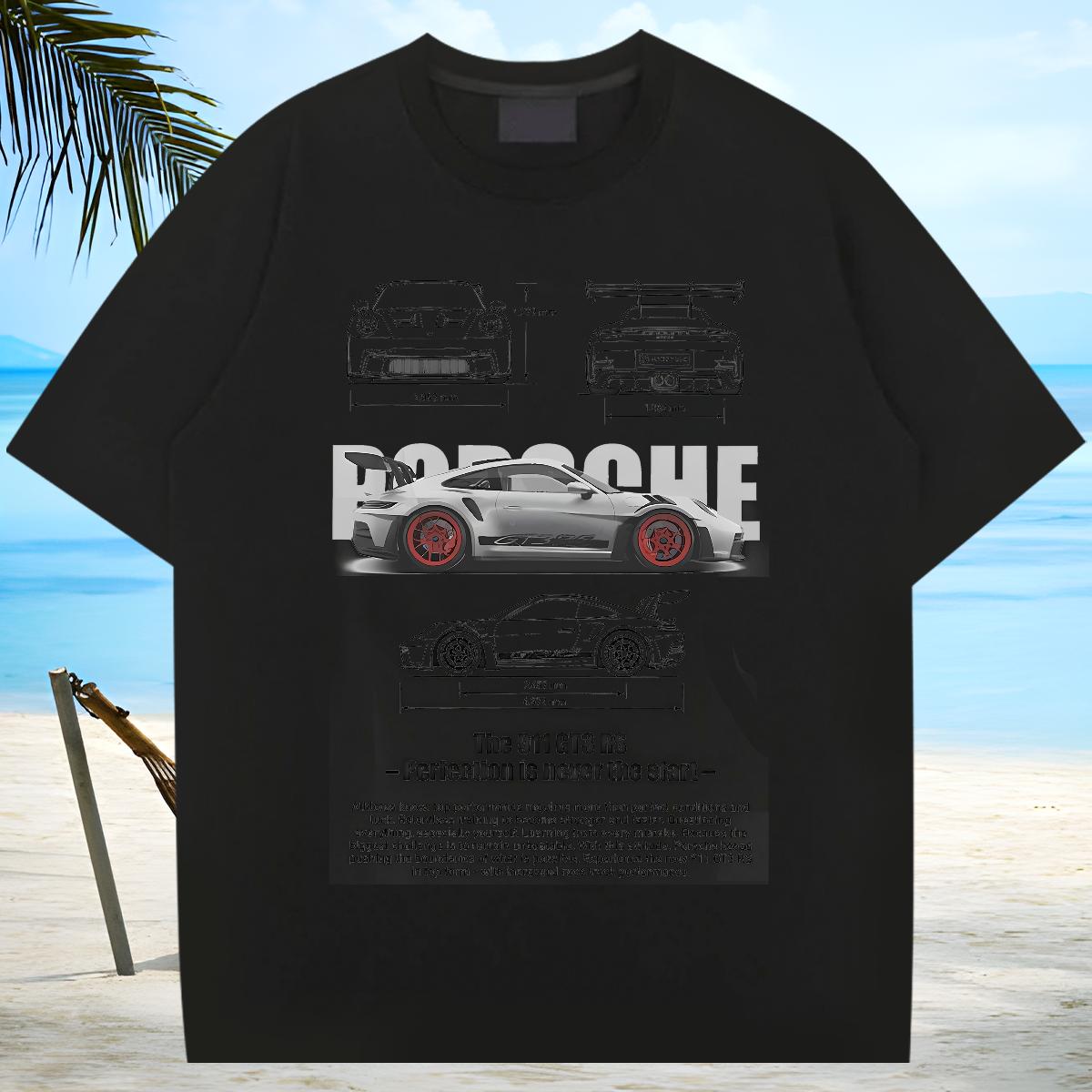 Cool T shirt fashion 230g 100% Cotton Daily Wear Round Neck Short Sleeve Tshirt for Man Woman Classic Black Oversized Tops Tees