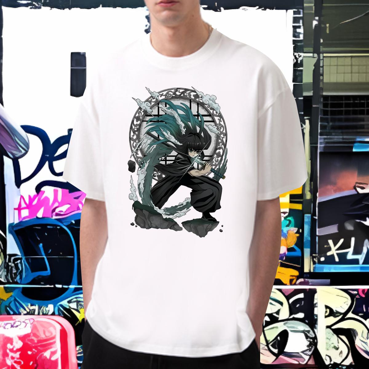 Fashion T-Shirts for Men 1 230g Cotton DIY Anime Men Tees Hip Hop Breathable Short Sleeve Comfortable Clothes