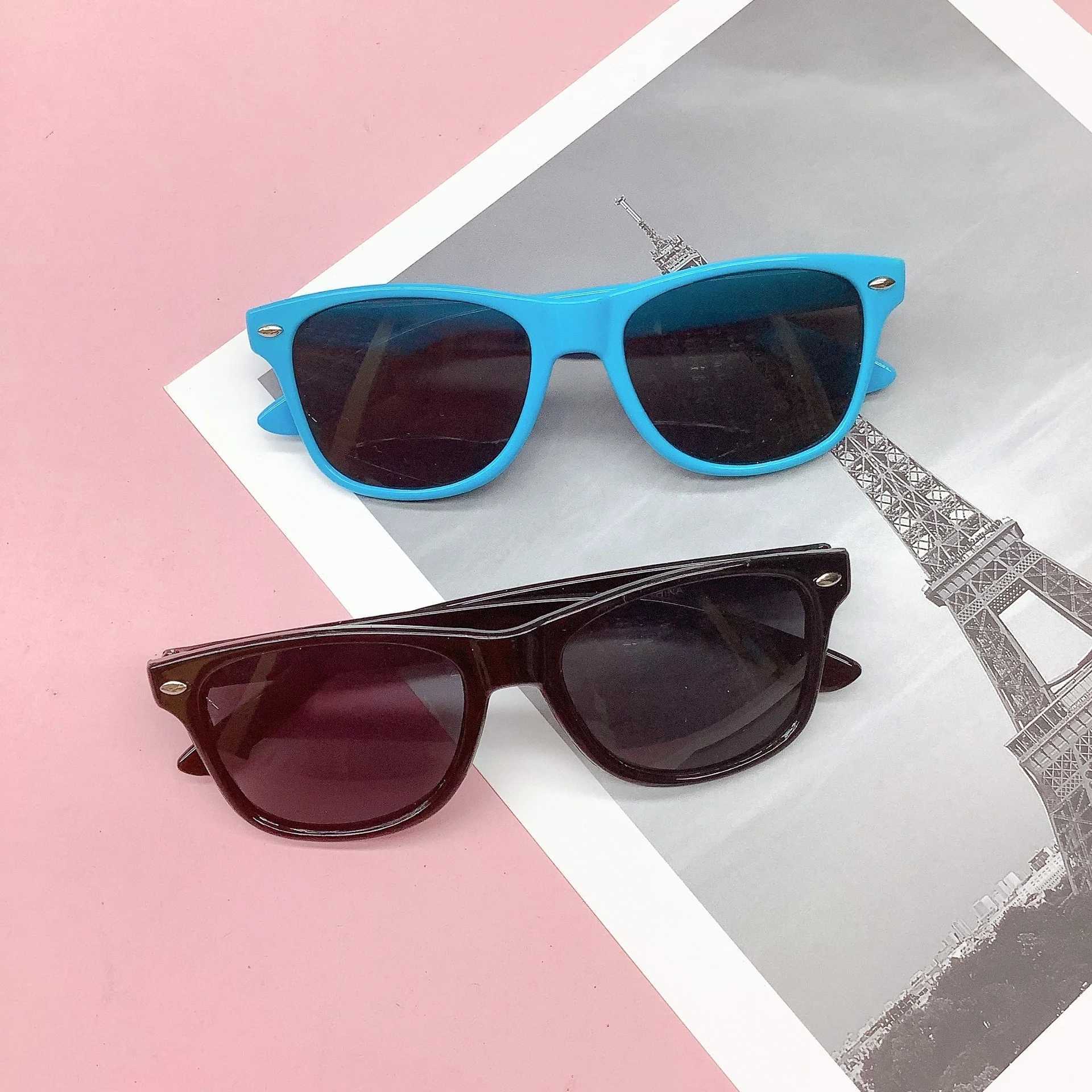 Sunglasses New fashion rice childrens sunglasses boys and girls round frame sunglasses anti-ultraviolet sunglasses