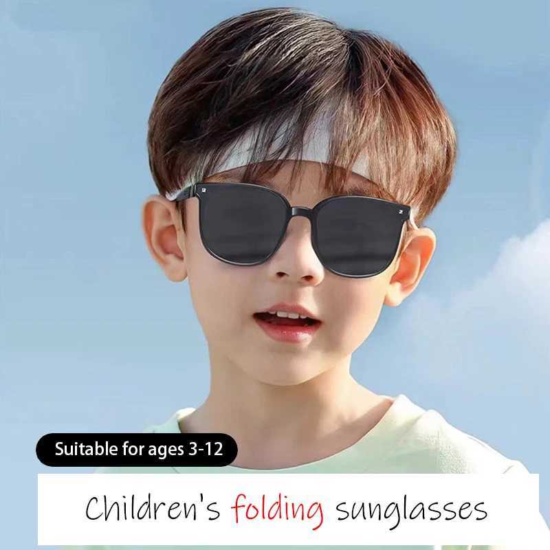 Sunglasses Childrens Sunglasses Folding Sunglasses Anti UV Boys and Girls Sunglasses Fashion Big Kids Sunglasses