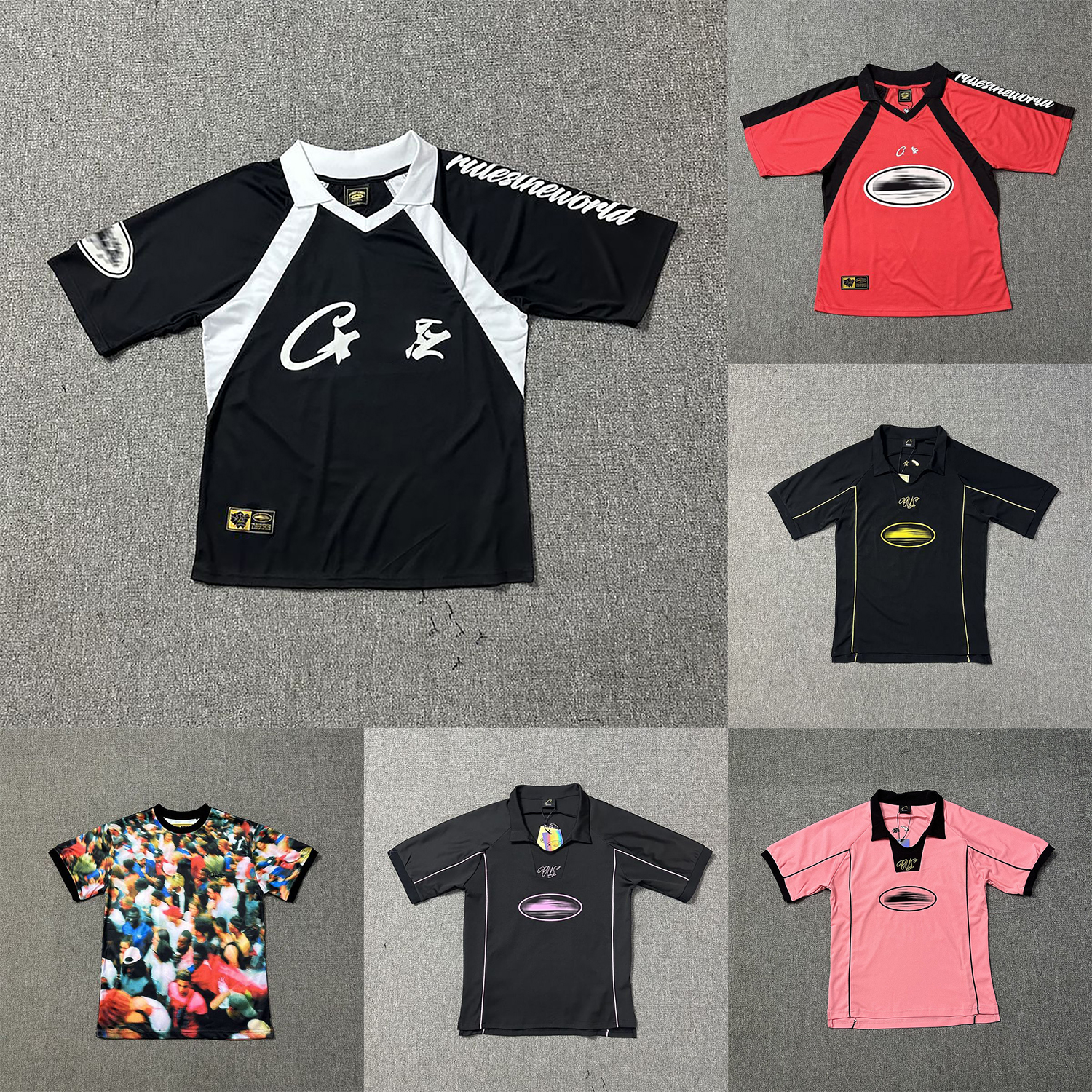 Soccer Jerseys Designer Mens T Shirt Crowd Hip Hop Letter Print Shirts Vintage Trend Quick Dry Soccer Jersey T Shirts Summer Mens Street Short Sleeve Tops
