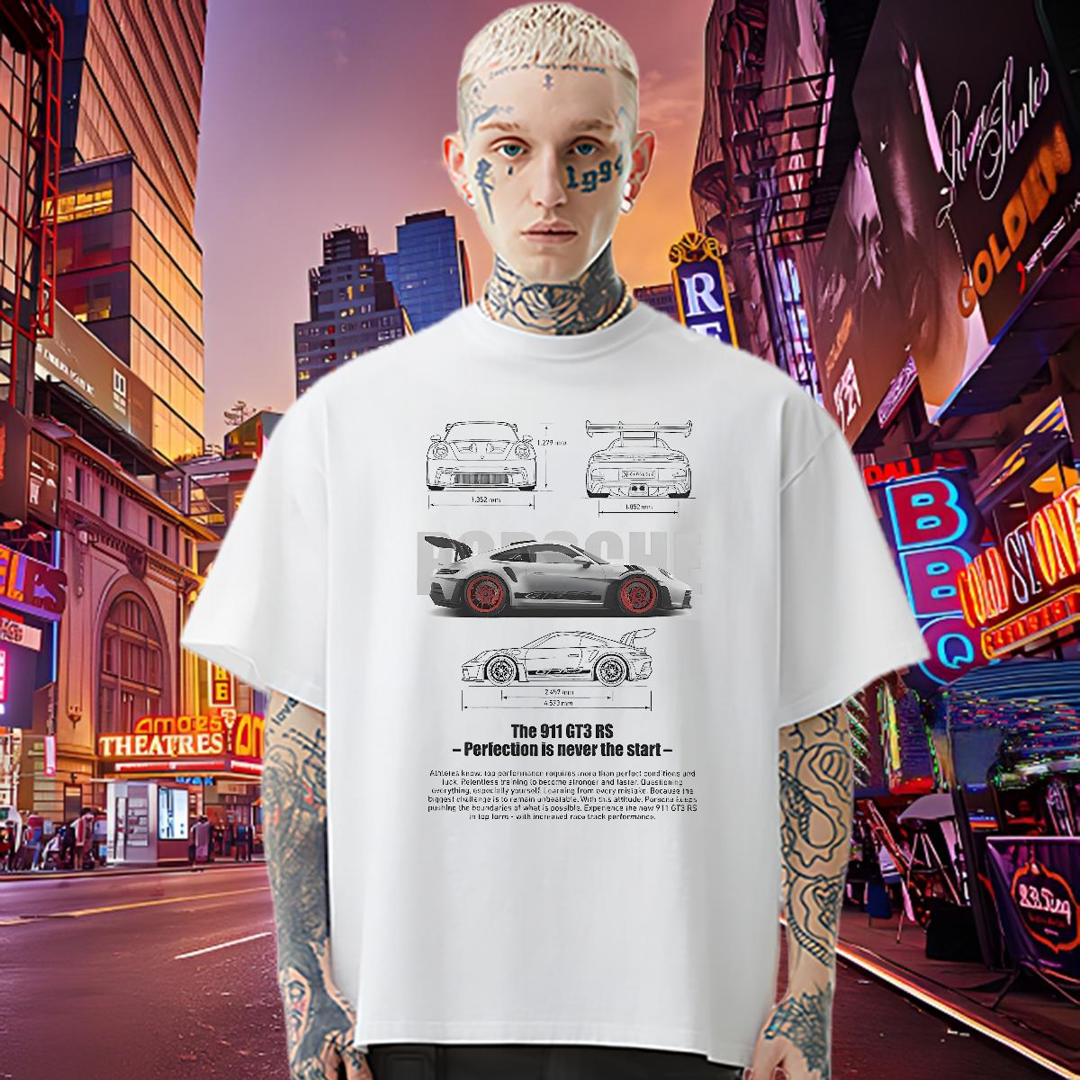 Fashion Design Men T Shirts fashion 100% Cotton 230g Anime Men Tops Tees Daily Outfit Round Neck Short Sleeve Loose Tees Shirts