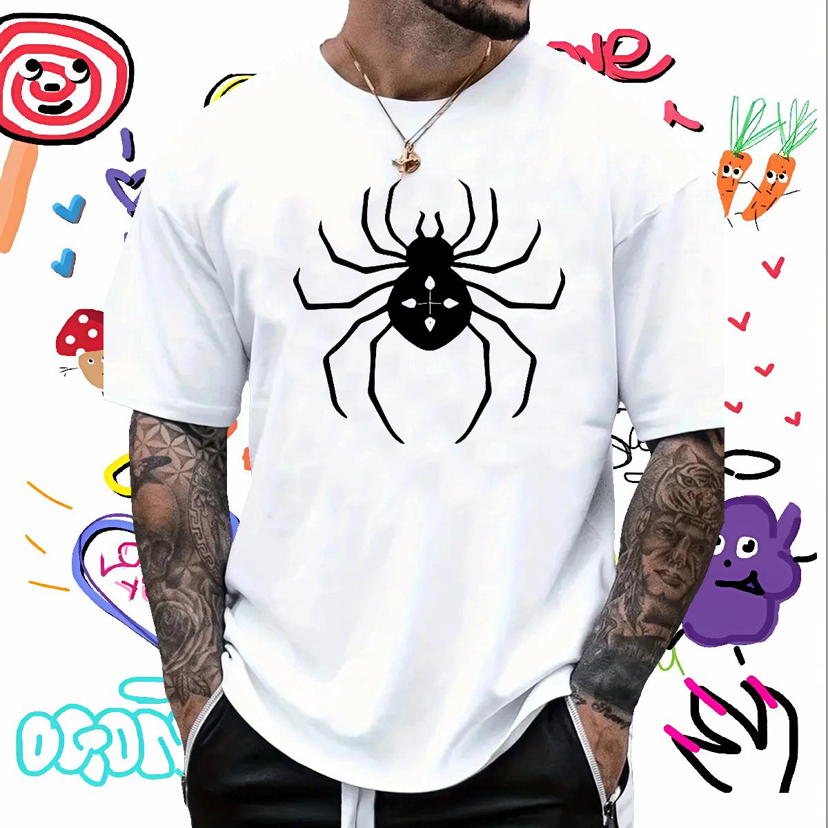 Classic Casual T Shirts Men fashion 230g Cotton Floral Print Street wear Hip Hop Men Clothes T-Shirt Short Sleeve Cotton O-Neck Unisex