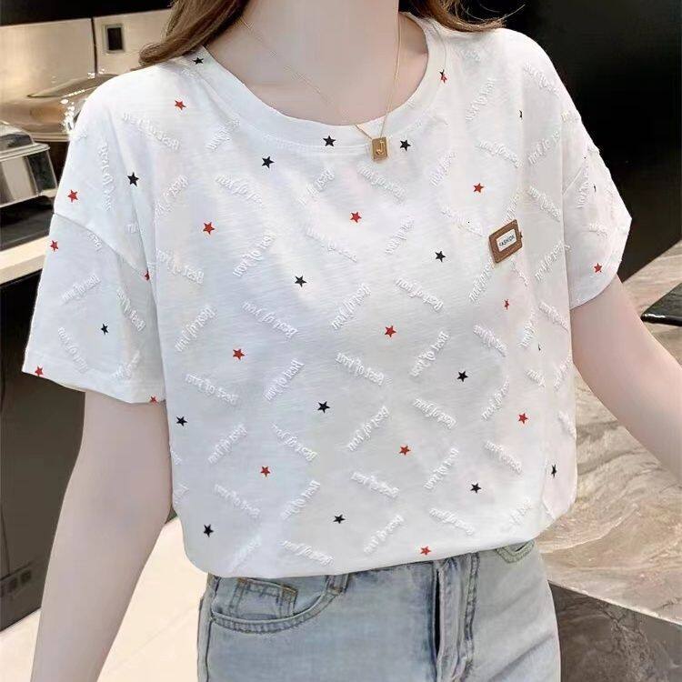 Designer Women's Short Sleeve 2024 Summer Short Sleeve Women's T-shirt Multi functional Loose Casual Top Sports Breathable Top