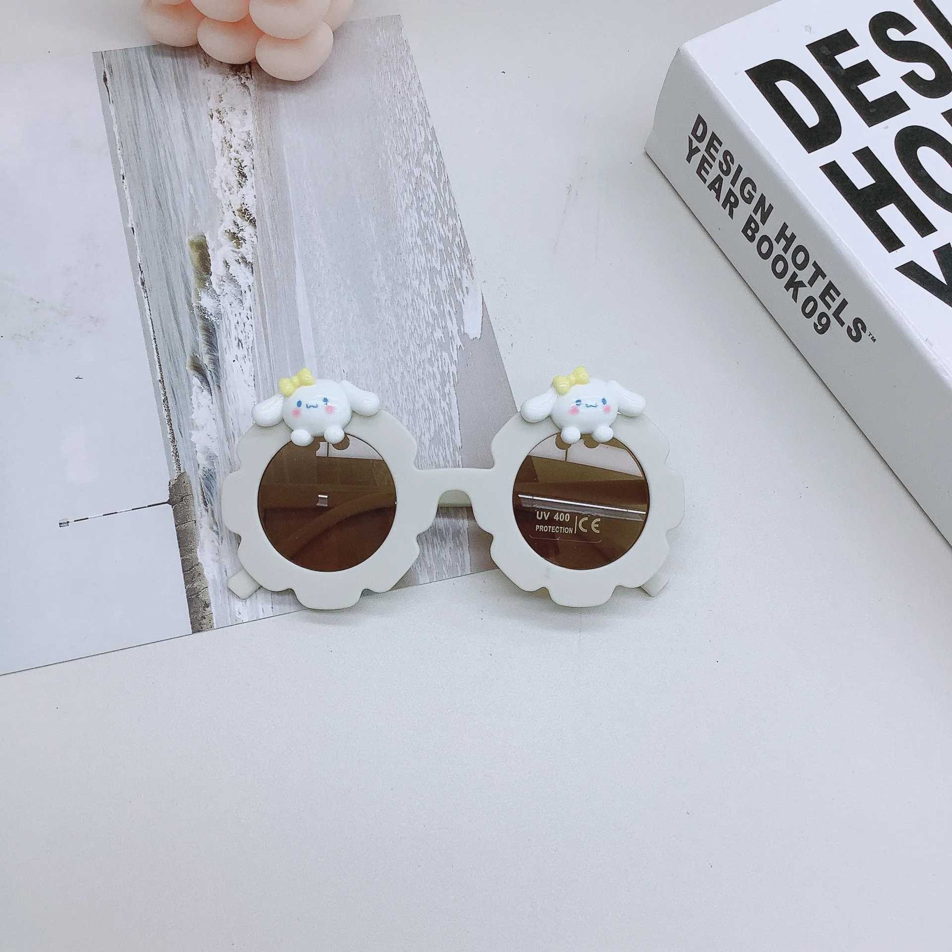 Sunglasses Fashionable Matte Macaron Color Scheme Sunflower Stickiness Design Sunglasses Cute Style Childrens Sunglasses Trend