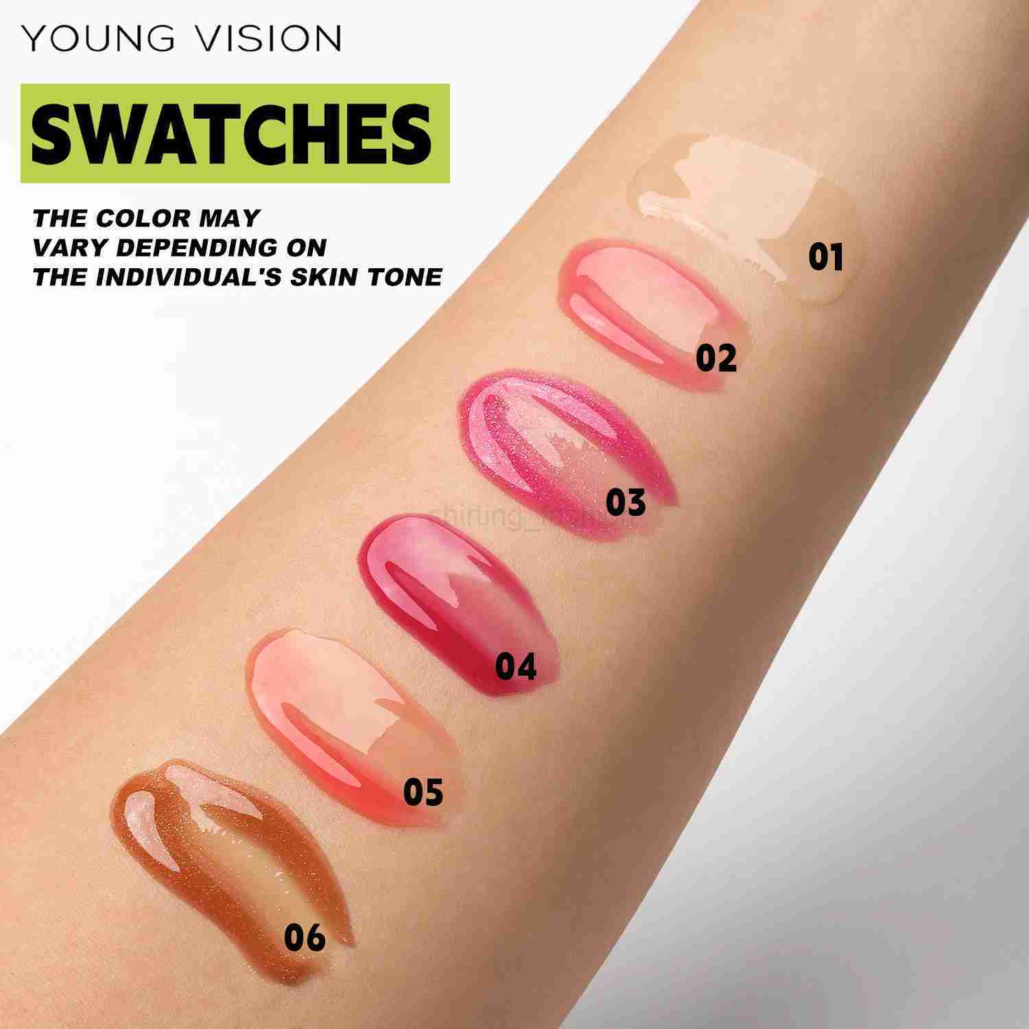 YOUNG VISION Transparent Lip Oil 6 Colors Available for Lip Moisturizing Lip Oil Lip Enriching Lip Protection LipglossCL240716