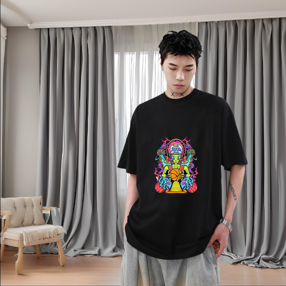 Popular Men Clothes T-Shirt Cotton Breathable Home Outdoor Mens T Shirts Customized Print Fashion New Top Tees