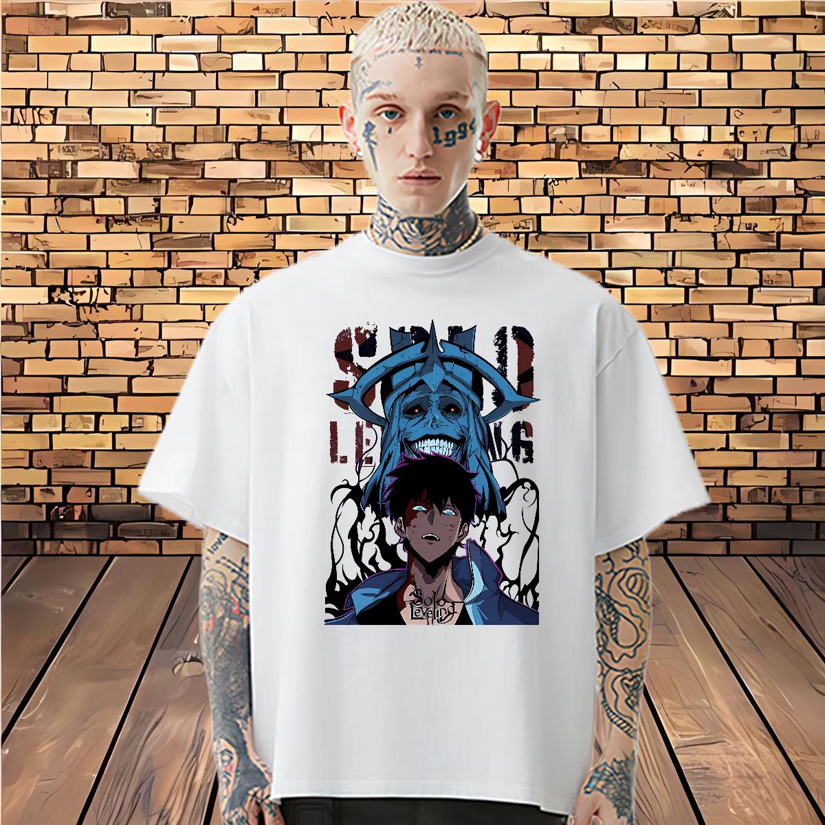 Cool Design Men Tops Tees fashion 230g Cotton Short Sleeve Cotton O-Neck Casual Men T Shirts Black White DIY Tops Shirt