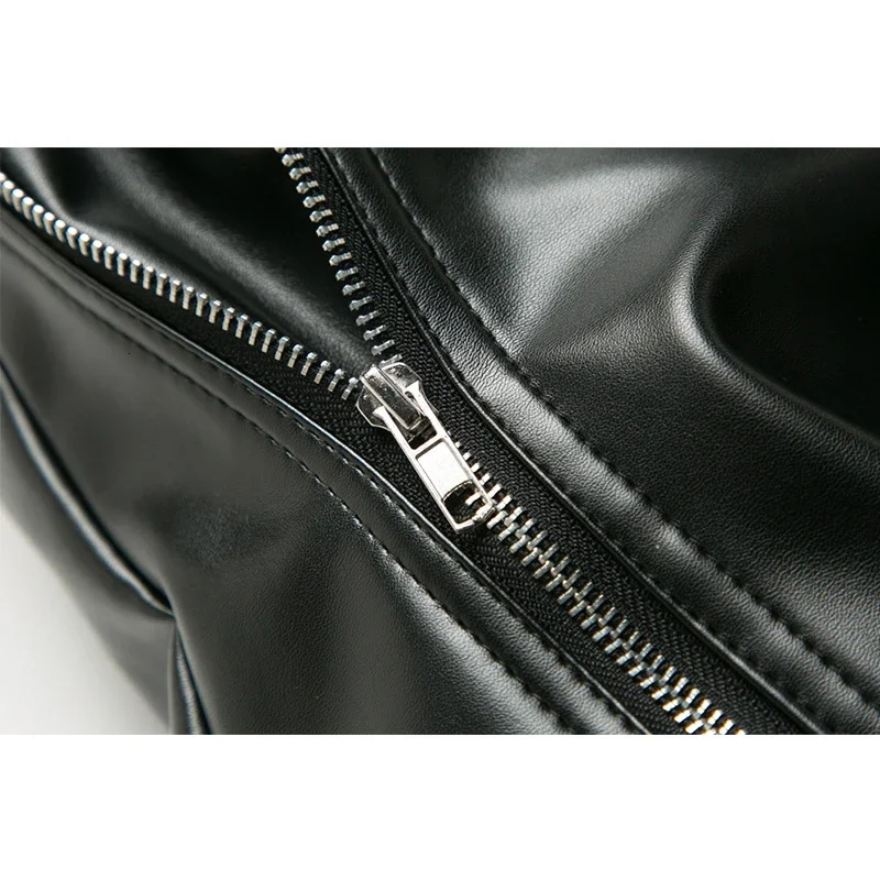 Winter Men Skinny Biker Pu Leather Pants High Street Fashion Motorcycle Trousers for Male Stage Club Wear 240712