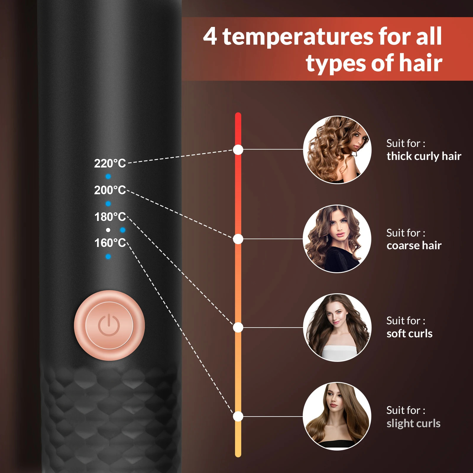 Automatically Hair Curler Automatic Looper Wavy Crimping Curl Tool Wave Roll Ferro Ringlet Loop Roller Electric Curly Waver Iron 240712